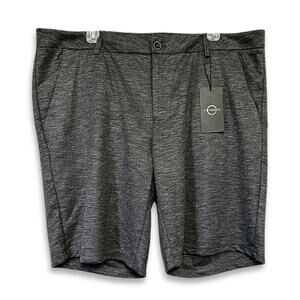 Westzeroone Shorts Knit Fabric Flat Front Breathable Charcoal Gray Men's 40 NWT